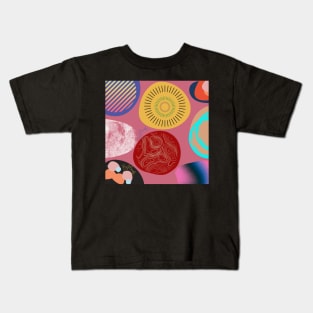 Cozy pink patchwork Kids T-Shirt